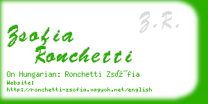 zsofia ronchetti business card